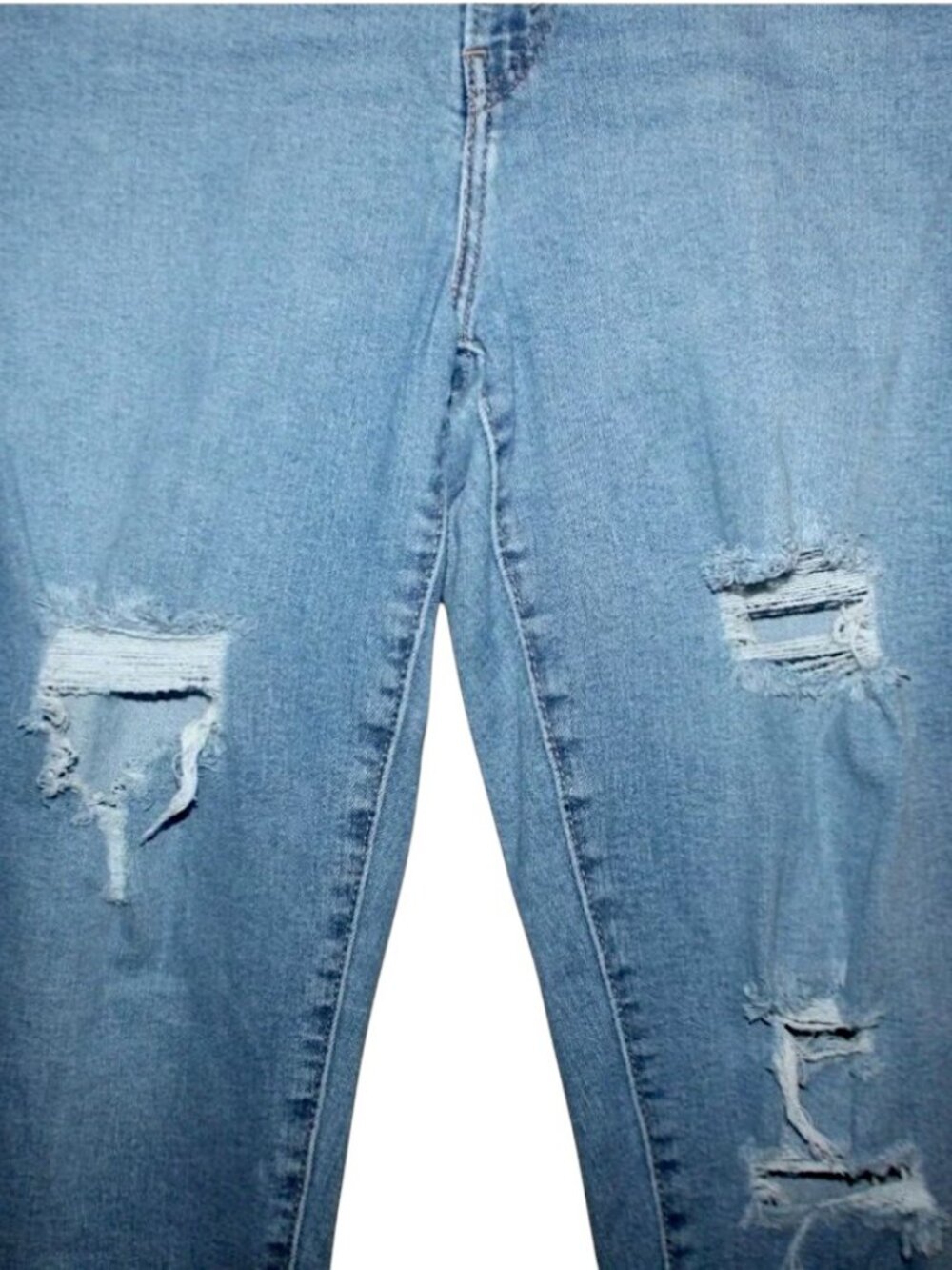 Levis SilverTab High Waisted Cropped Mom Jeans 29 Distressed Stretch Ankle - Picture 8 of 12